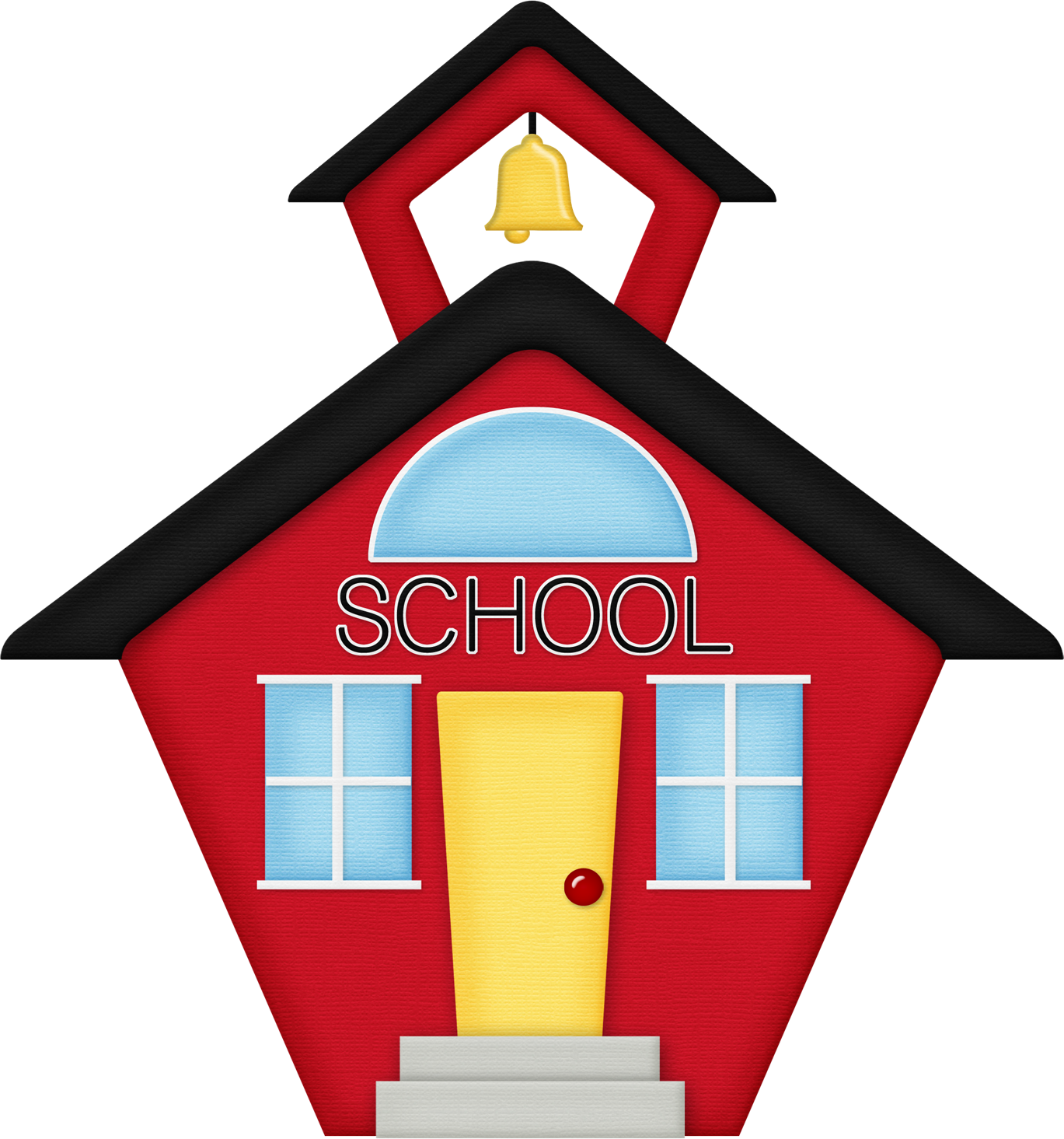School House Schoolhouse Silhouette Clipart Wikiclipart - School House Vector (1369x1465)