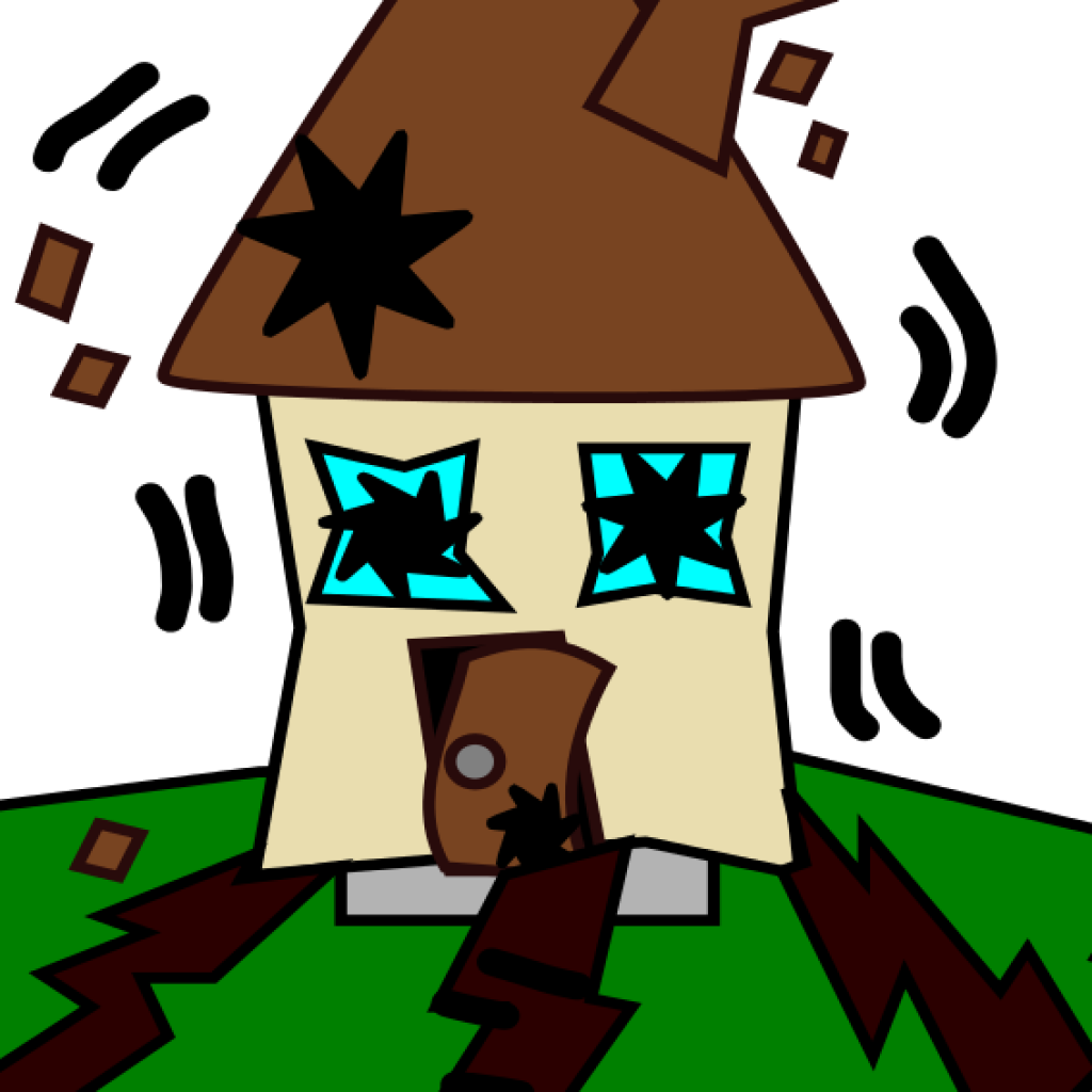 Earthquake Clipart Free Clipart Earthquake With House - Earthquake Clipart Png (1024x1024)