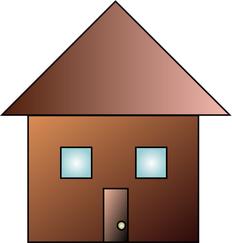 Brown House Clip Art (764x800)