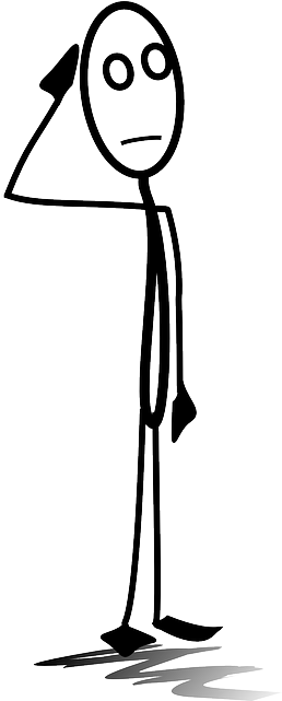 Man, Military, Salute, Stickman, Stick Figure - Confused Stick Figure Png (480x960)