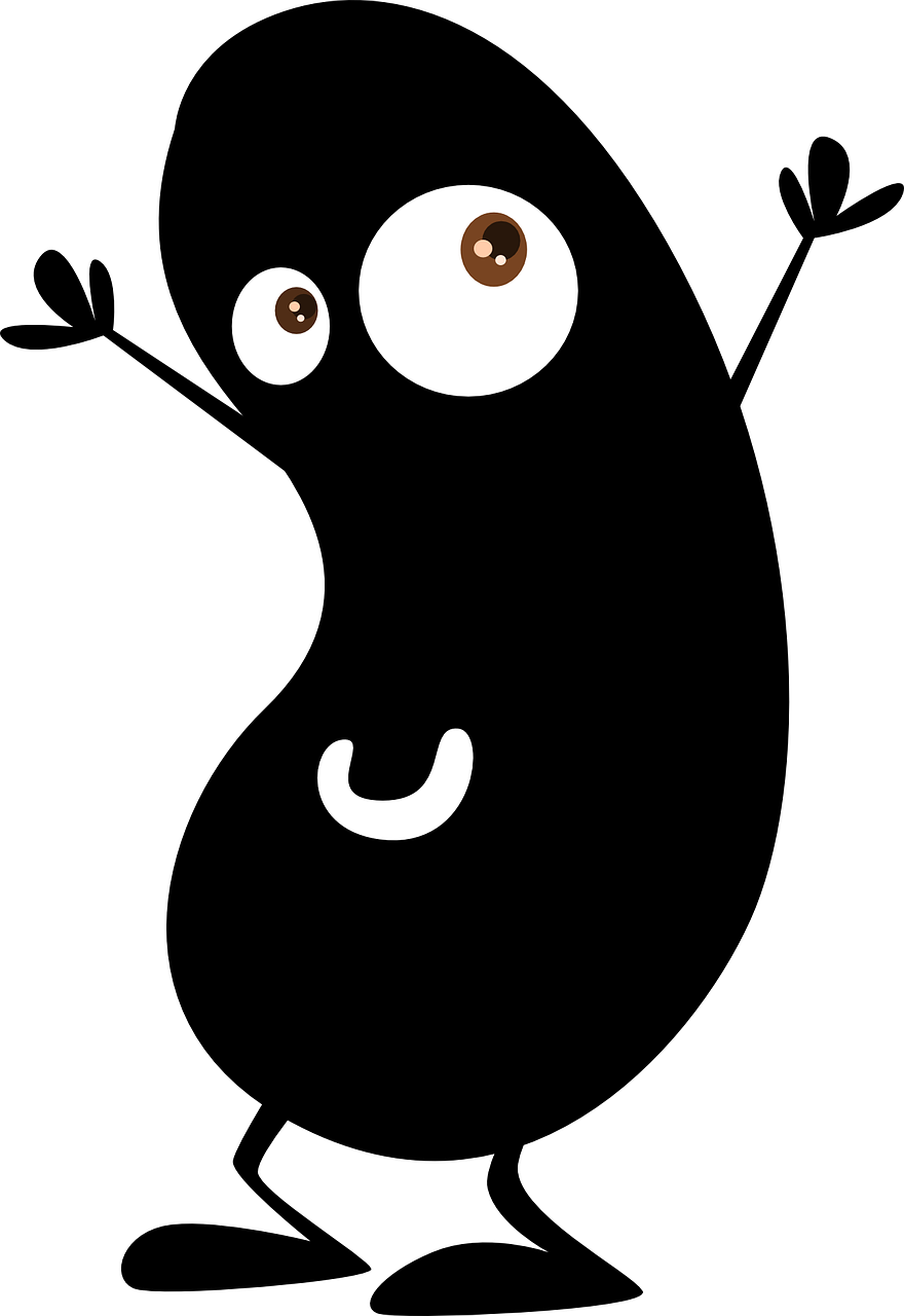 Bean Clipart Figure - Black Bean Clip Art (880x1280)