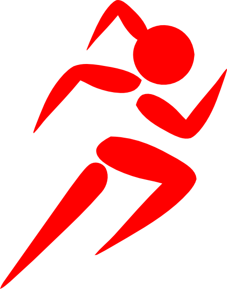 Girl - Stick - Figure - Running - Runner Clipart (468x596)