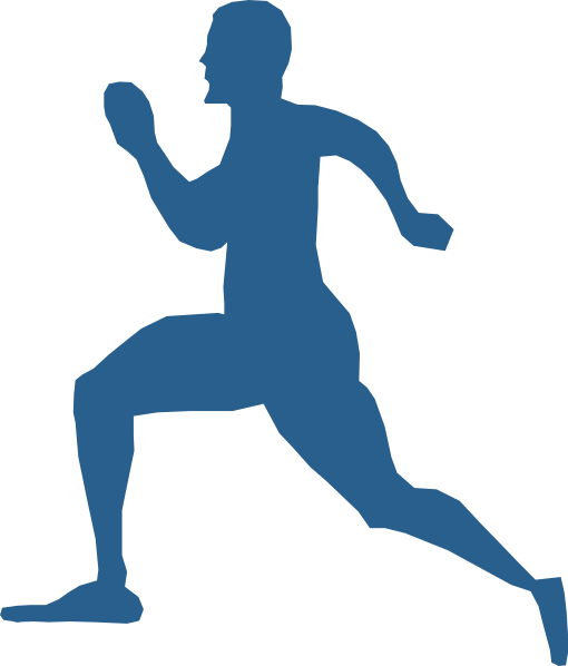 Running Man Clip Art - Running Man Vector Png (510x598)