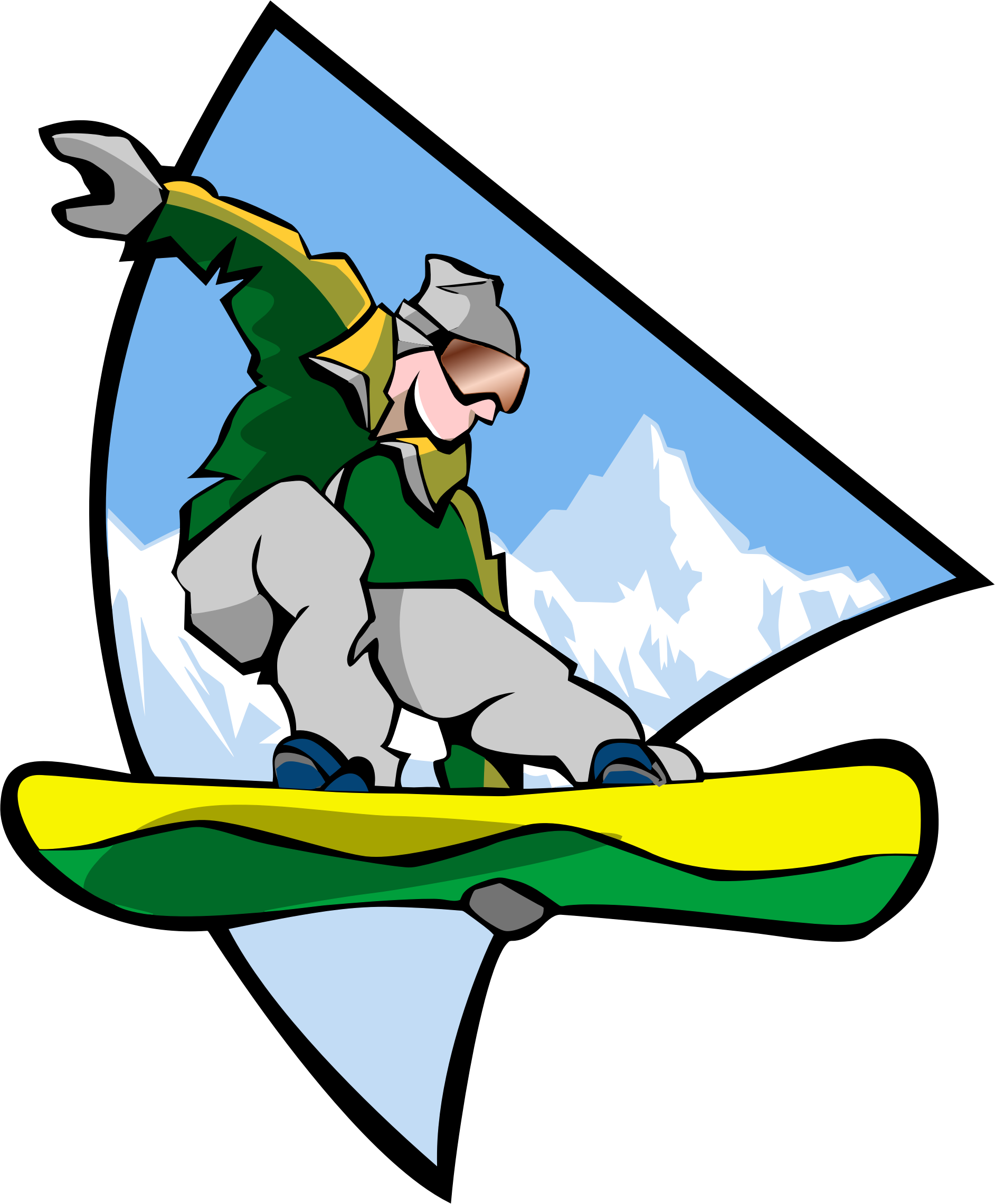Snowboarding Clipart Microsoft - Snowboarding Man Trucker Hat, White And Black, One (1885x2282)