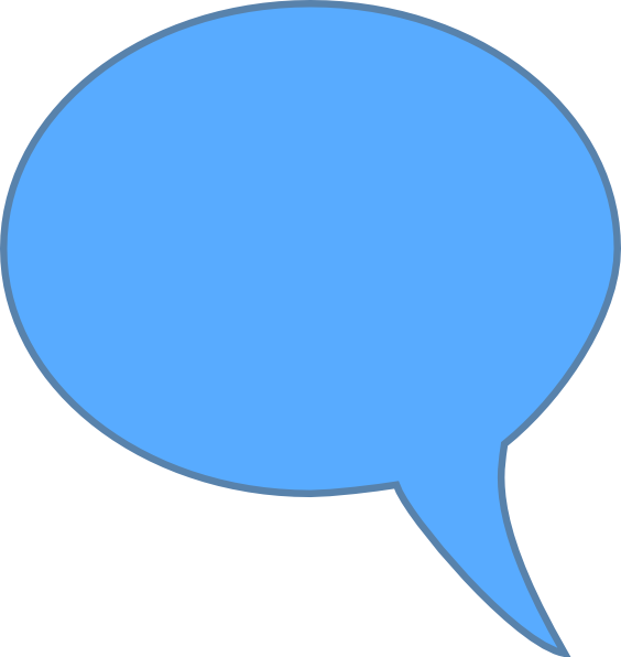 Blue Word Bubble Clip Art At Clker - Iii Marine Expeditionary Force (564x596)