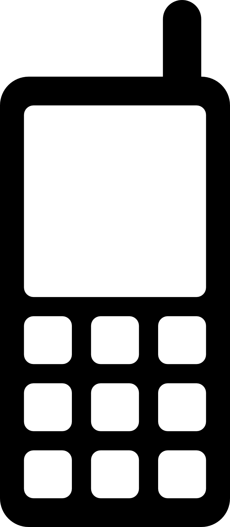 Cell Phone Icon Png - Mobile Icon Png (800x1833)