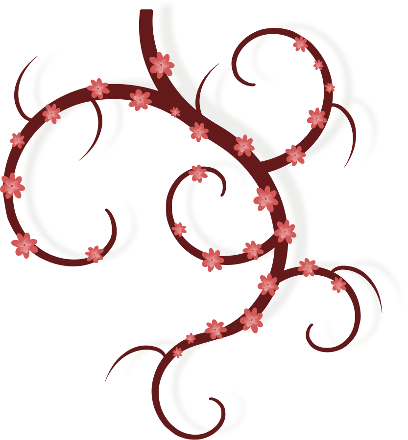 Naif Spring Clipart, Vector Clip Art Online, Royalty - Vines Black And White (833x900)