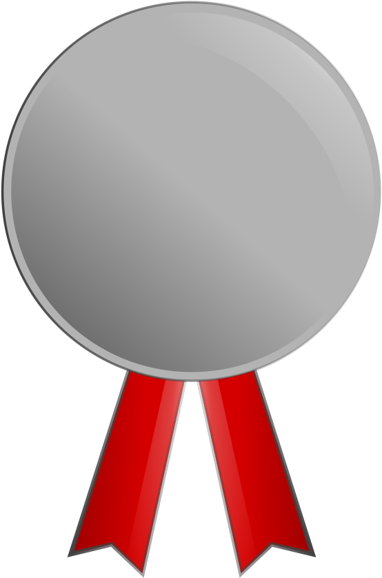 Bell Silver Clipart, Vector Clip Art Online, Royalty - Silver Medal Vector Png (900x900)