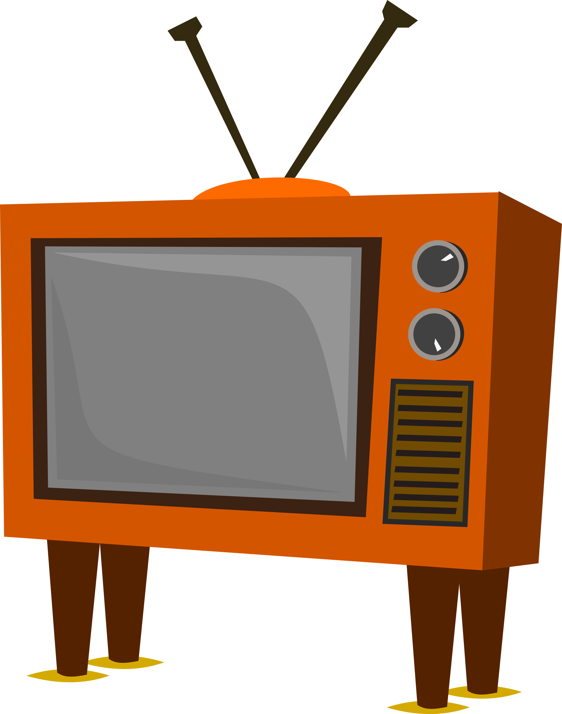 Big Image - Old Tv Clipart (1890x2400)