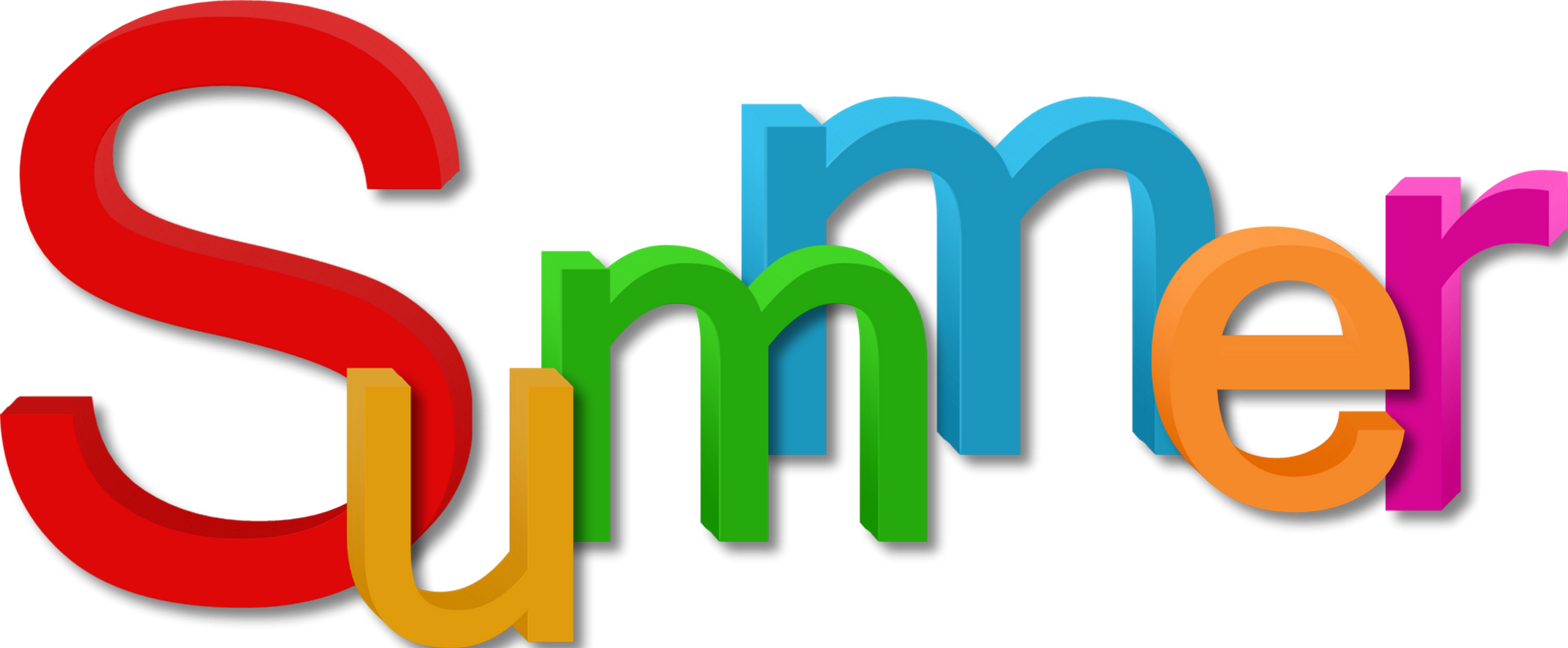 Word Clip Art - Summer Transparent Background (2545x1052)