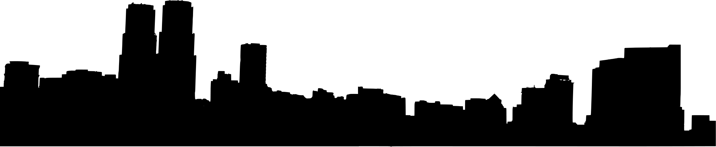 Image Of City Skyline Clipart - City Skyline Png (2400x493)