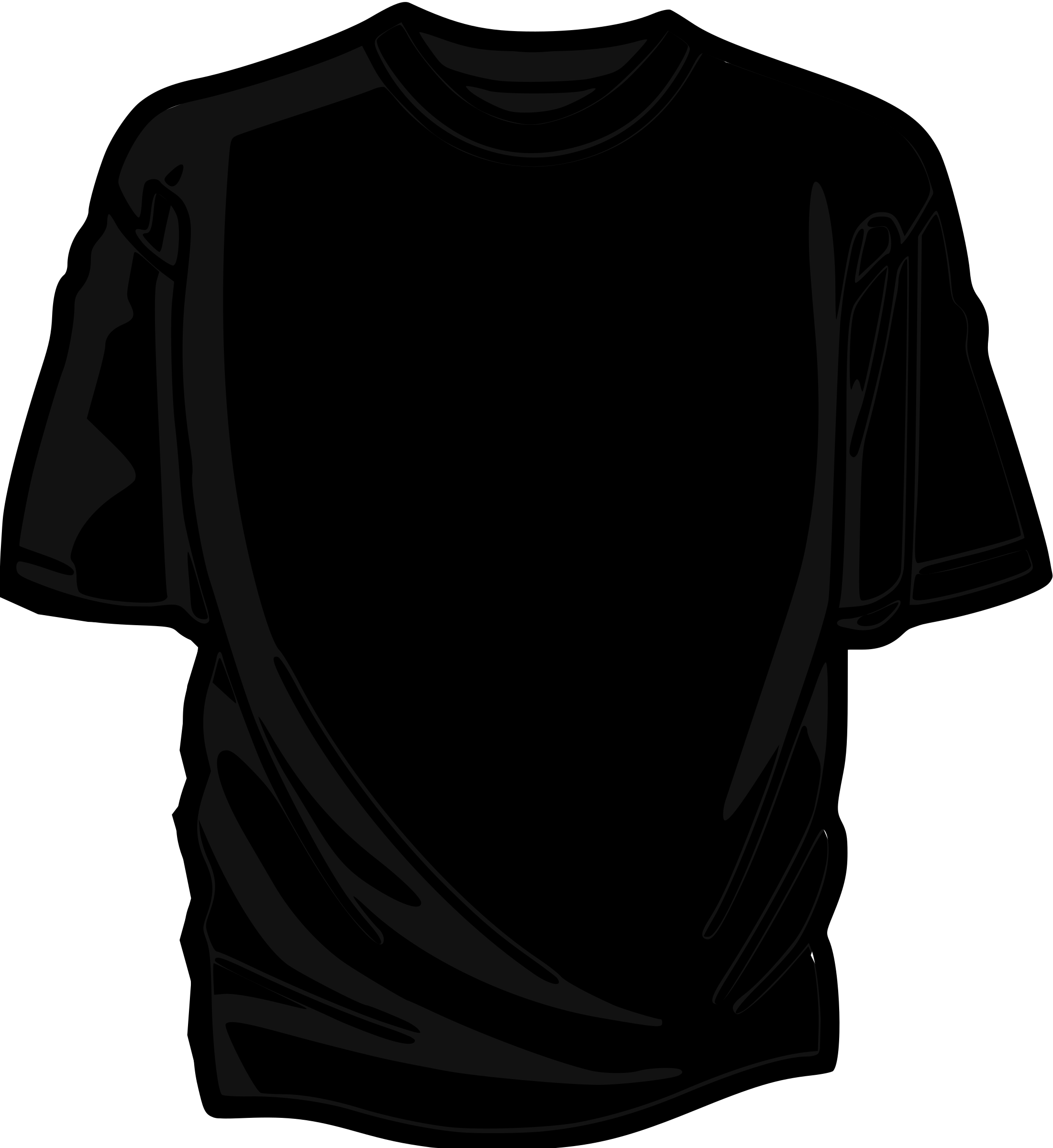 Big Image - Black Color T Shirt Clipart (2201x2400)