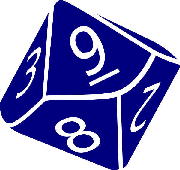 Dice Side Clipart Kid - 10 Sided Dice Clipart (600x566)