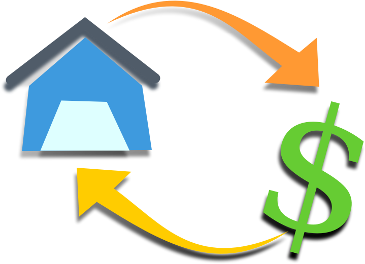 Clipart - Mortgage - Dollar And House Scales Icon (800x800)