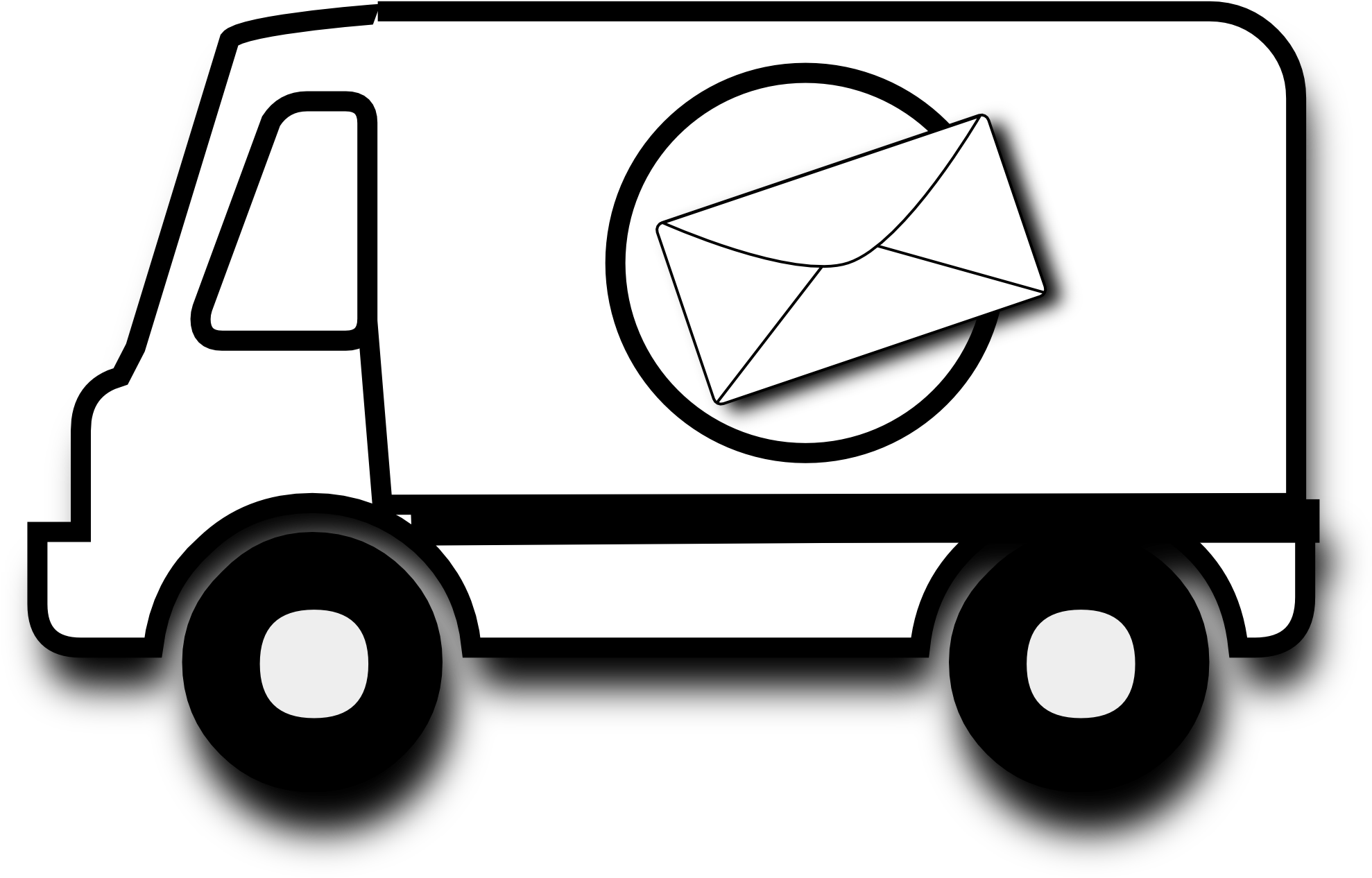 Delivery Van Clipart Png - Mail Truck Clipart (1979x1280)