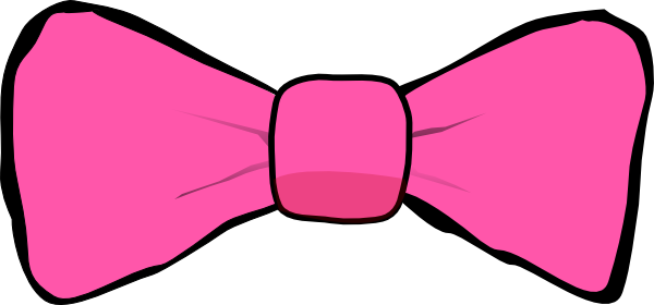 Pink Bow Tie Clipart (600x280)