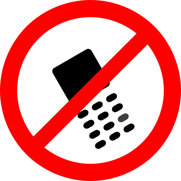 No Cell Phones Allowed Clip Art Car Pictures - Angel Tube Station (600x600)