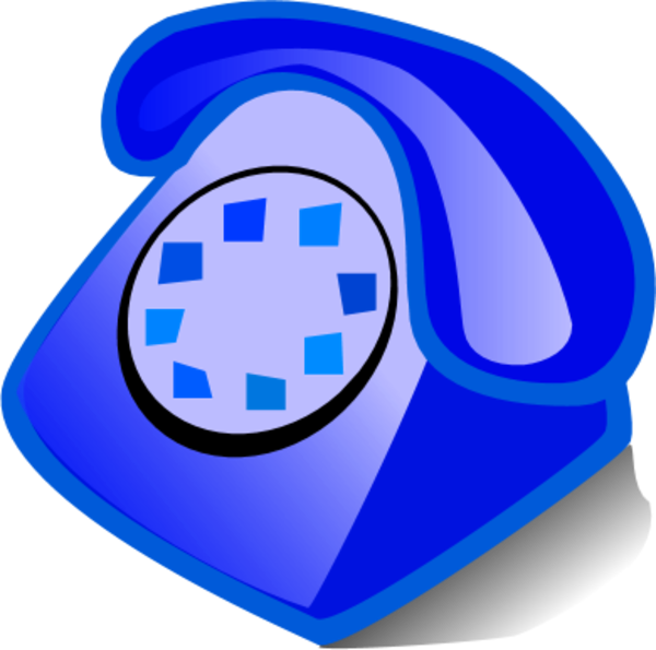 Phone - Clipart Of Blue Colour (600x595)