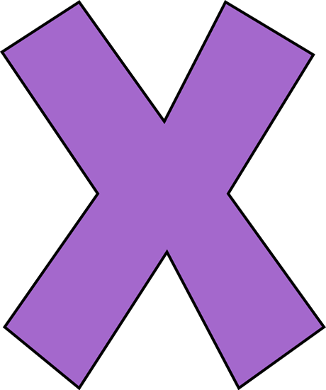 Purple Letter X - Purple Letter X (460x550)