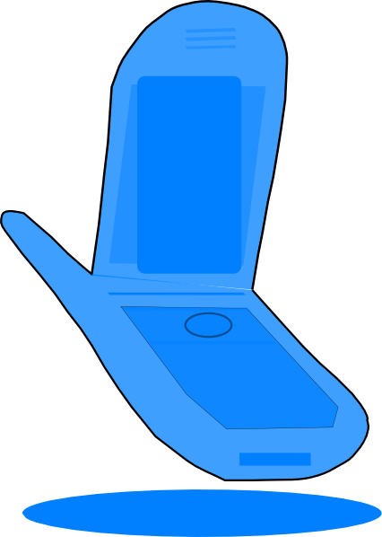 Blue Cell Phone Clip Art - Clipart Blue Cell Phone (426x598)