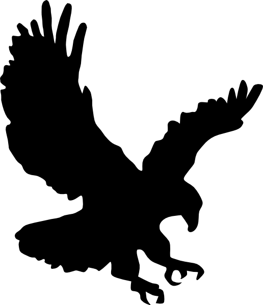 Eagle 4 Flying Clip Art - Auburn Eagle Clipart (516x599)