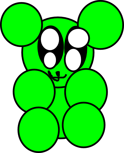 Gummy Bear Green Pa Clip Art - Object Show Gummy (486x599)