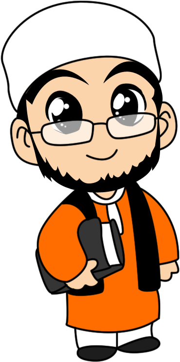T Sory Wey Lambat Buat Doodle Ustaz Untuk Hari Guru - Guru Muslim Cartoon (420x760)