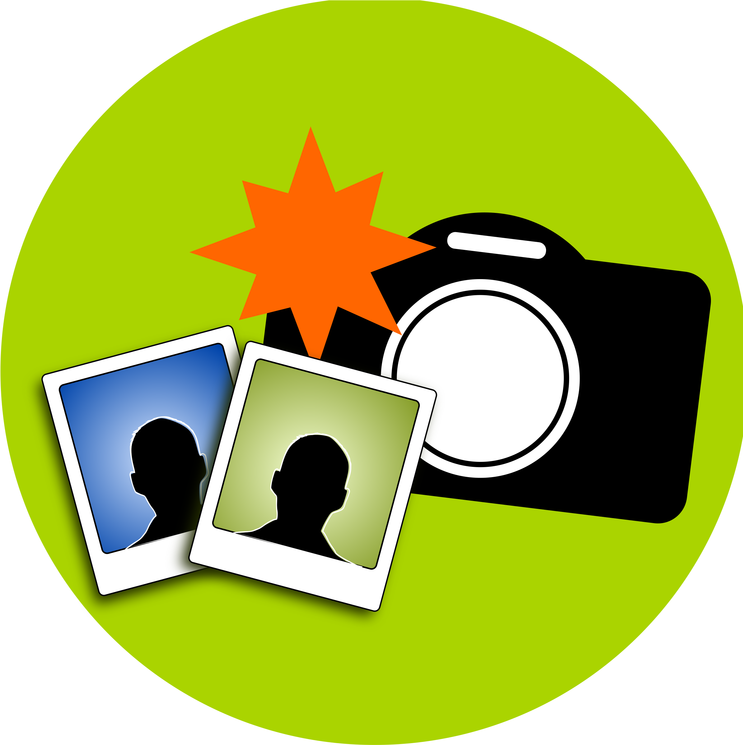Big Image - Camera With Photos Clipart (2400x2400)
