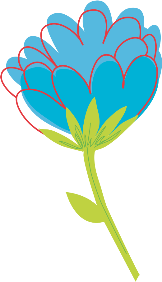 Blue Flower Vector - Blue Flower Vector (750x1000)