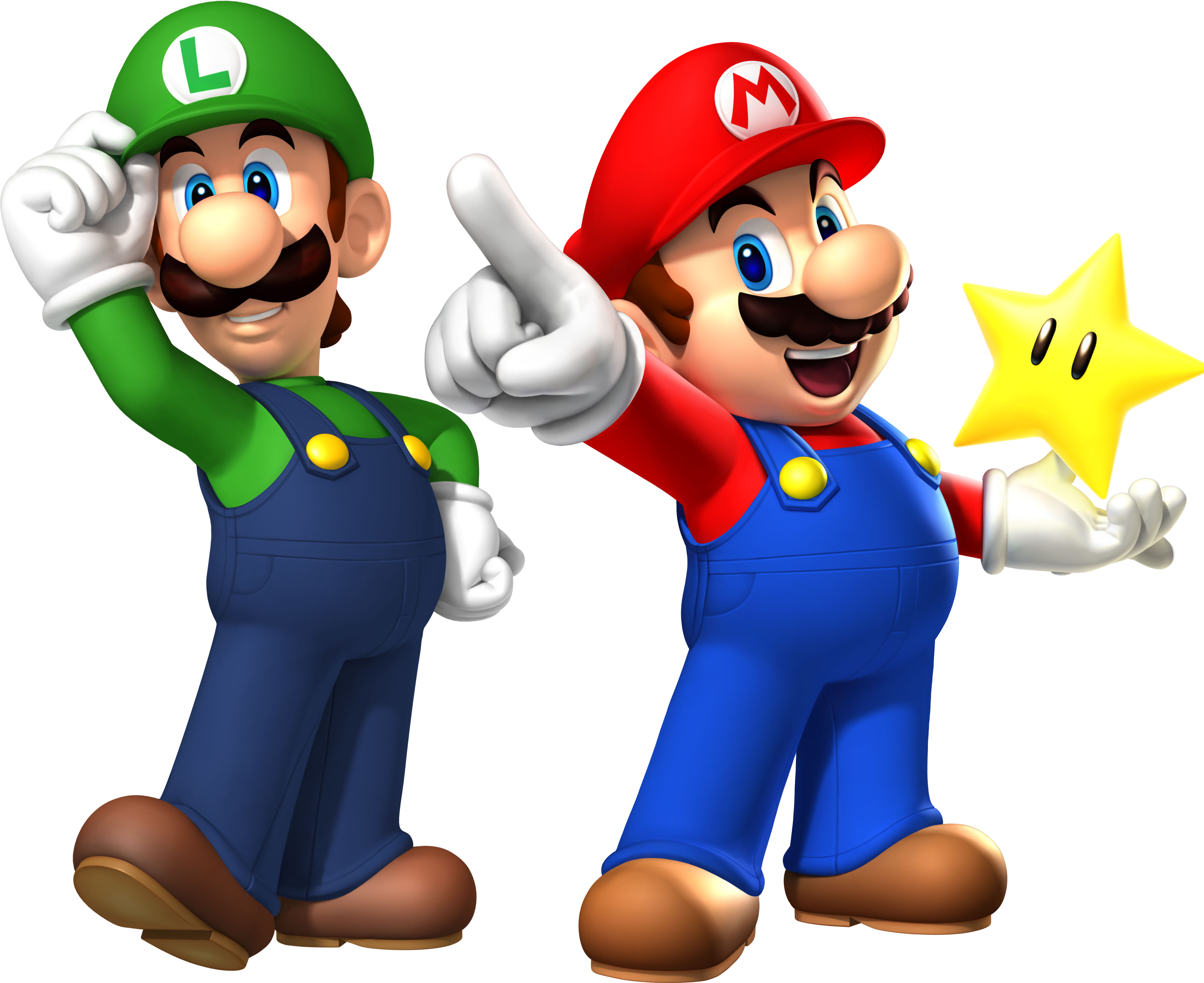 Detail Clip Art - Super Mario And Luigi.