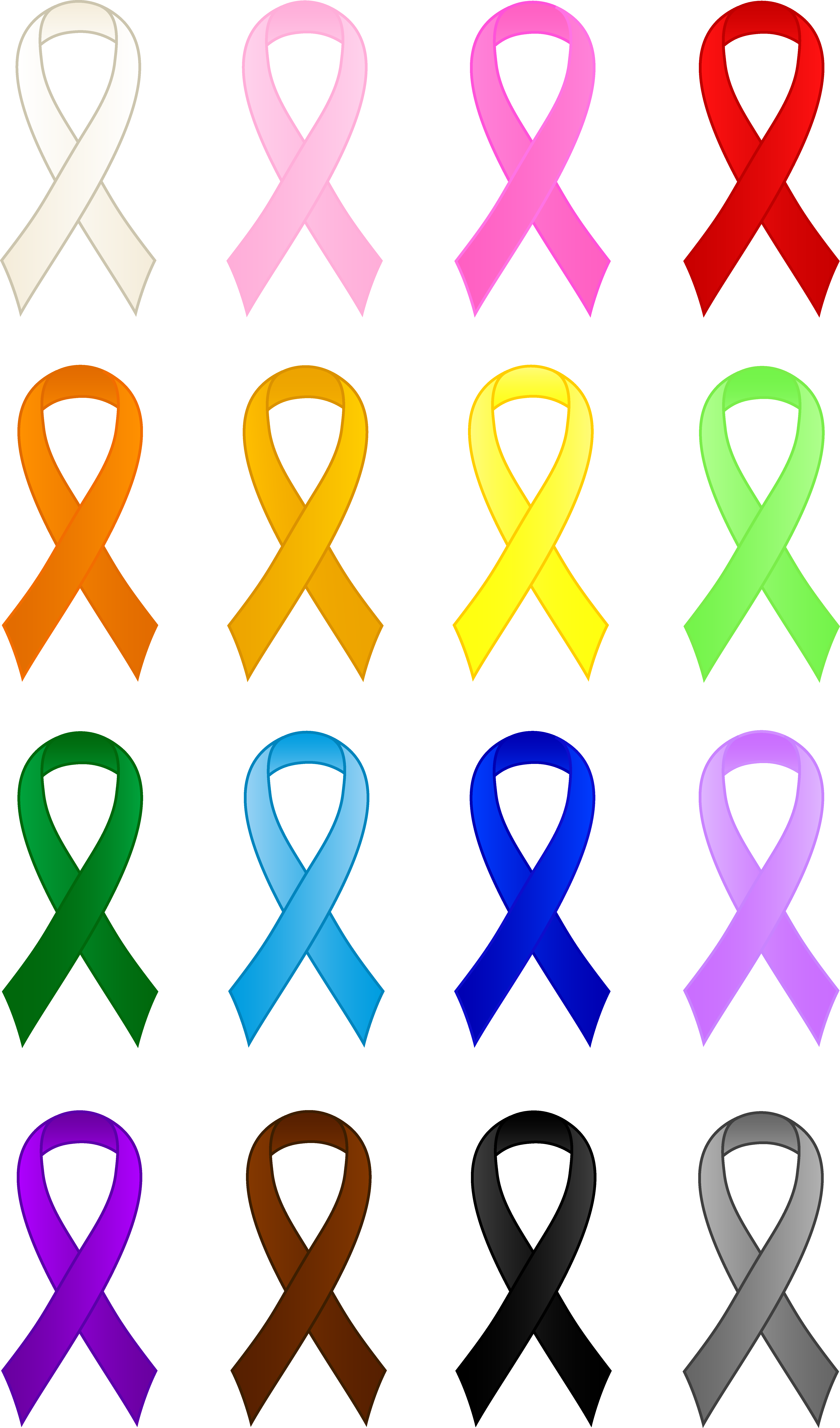 Awareness 20clipart - Clip Art Cancer Ribbons (5160x8769)