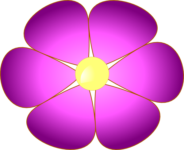 Violet Flower Clip Art At Clker Com Vector Online Clipart - Violet Flowers Clip Art (600x492)