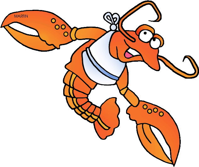 Free United States Clip Art By Phillip Martin, Louisiana - Louisiana State Crustacean Clipart (648x551)