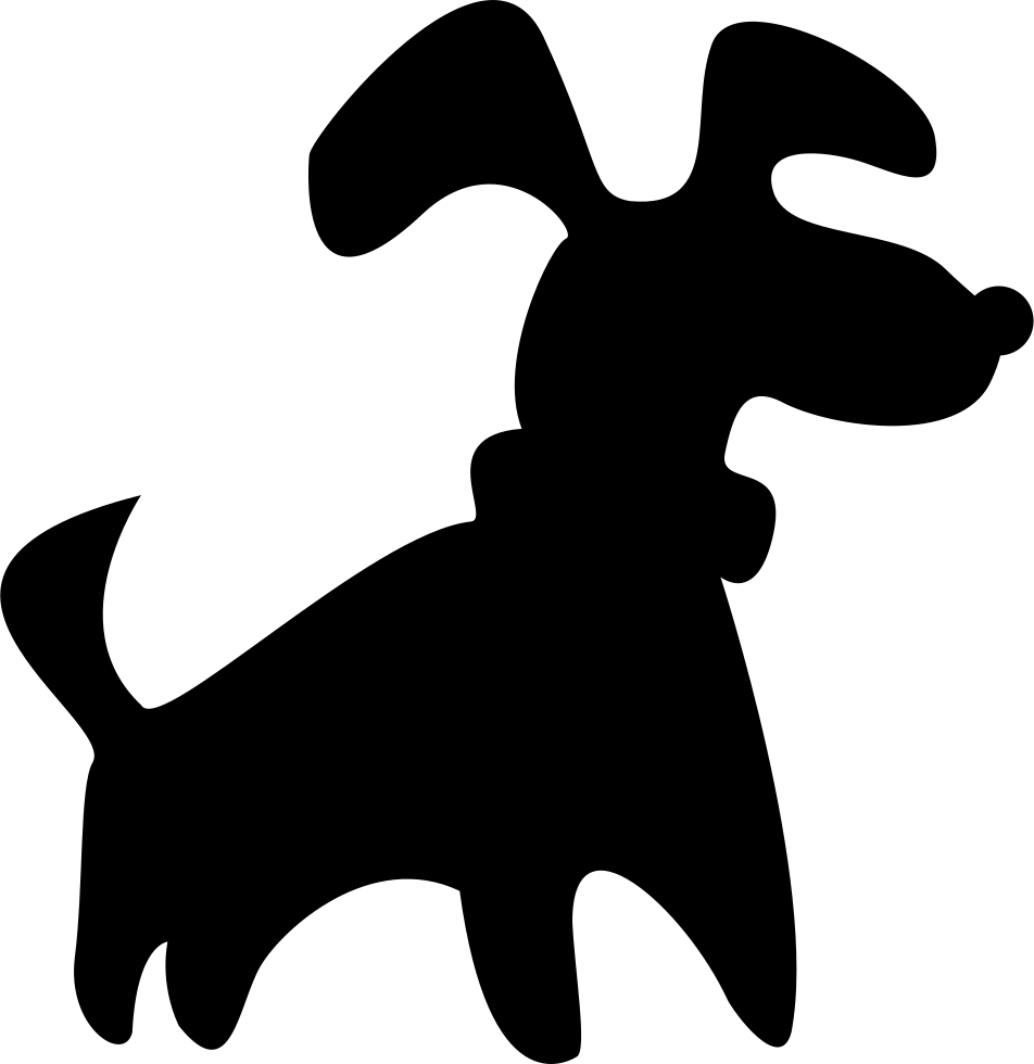Black Small Dog Silhouette Svg Png Icon Free Download - Letter D Transparent (952x980)