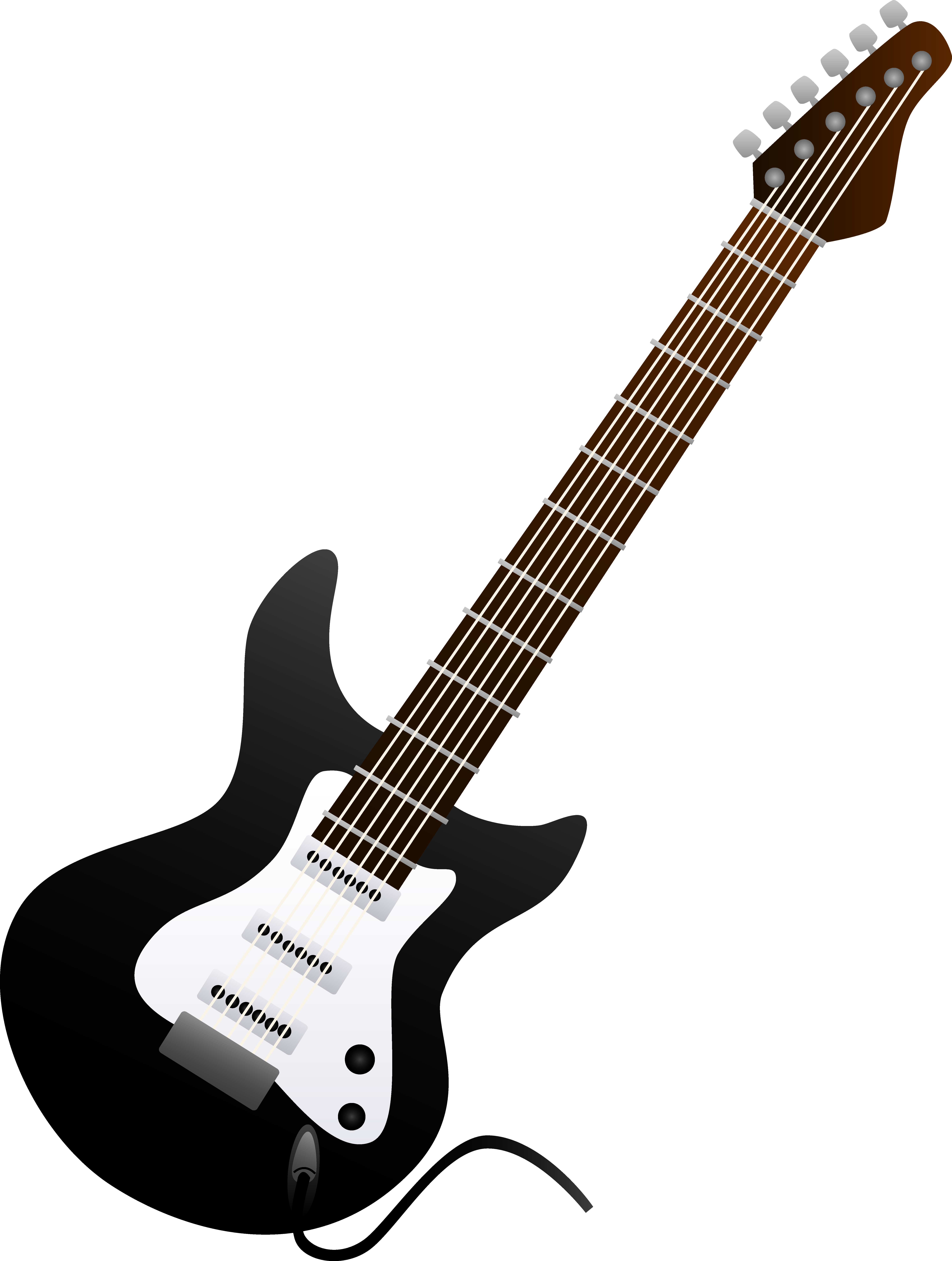 Black Electric Guitar Design - Black And White Electric Guitar Drawing (5971x7908)