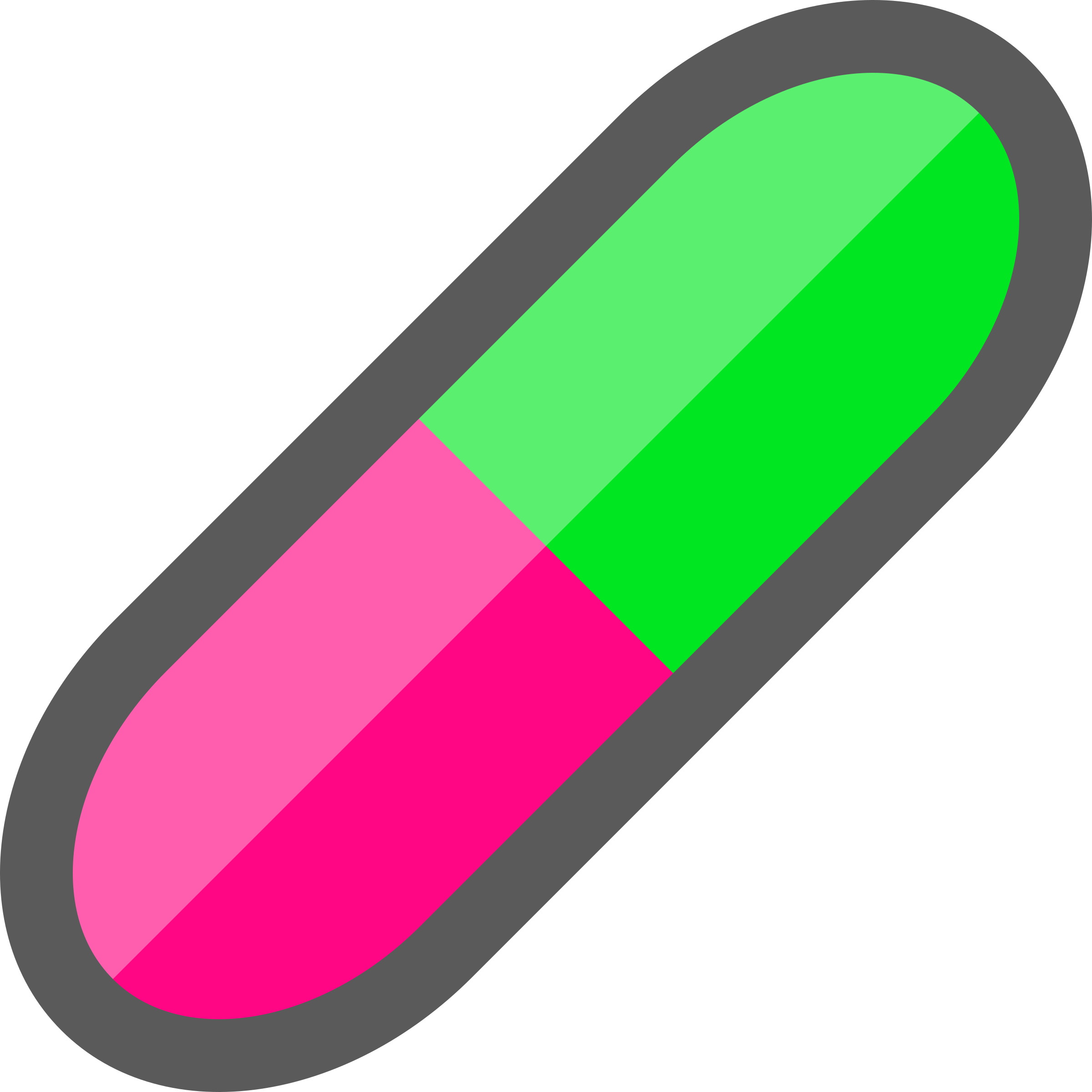 More From My Site - Pink And Green Pill (2400x2400)