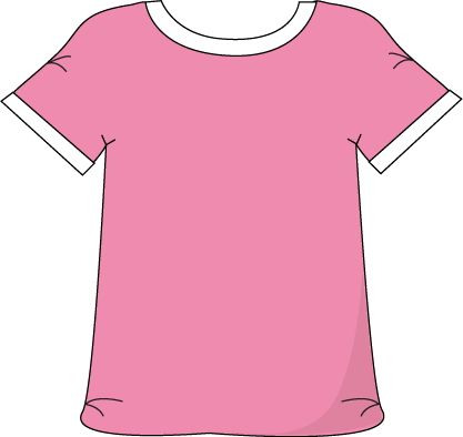 Cool Tshirt Clip Art T Shirt Clip Art Designs Free - Pink T Shirt Clipart (417x394)