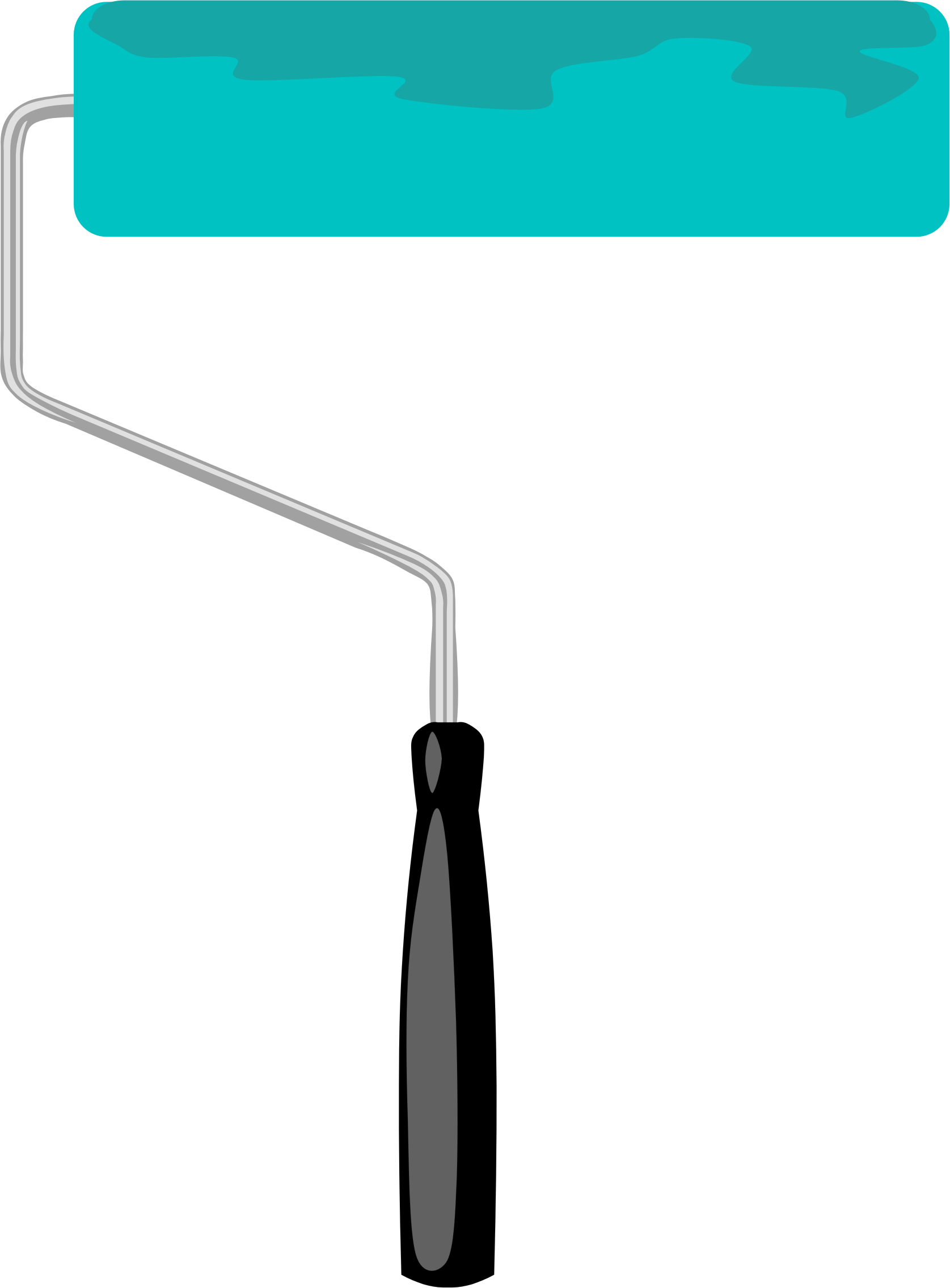 Big Image - Roller Brush Clip Art (1675x2270)