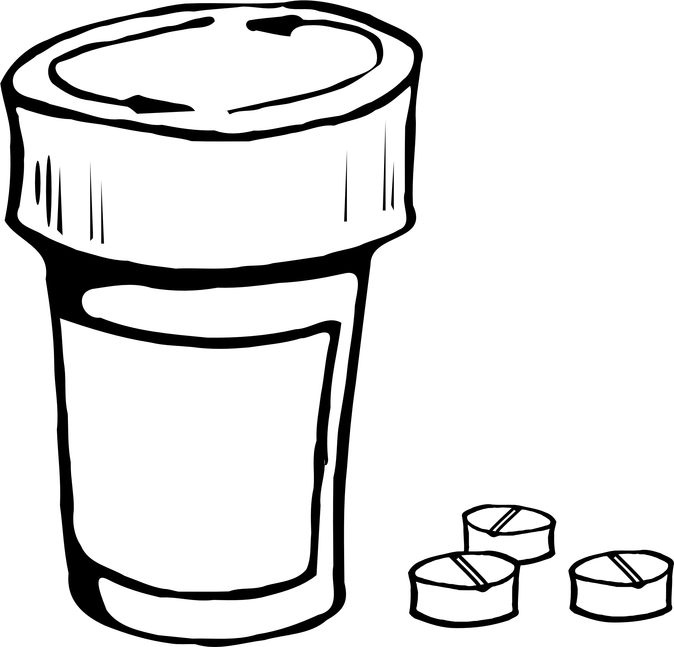 More From My Site - Pill Bottle Line Art (2555x2451)