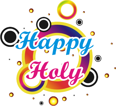 Happy Holi Text Png Transparent Images - Happy Holi Logo Png (383x351)