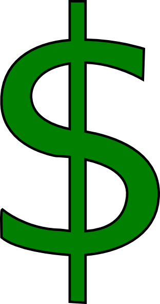 Green Dollar Clip Art At Vector Clip Art - Clip Art (312x591)