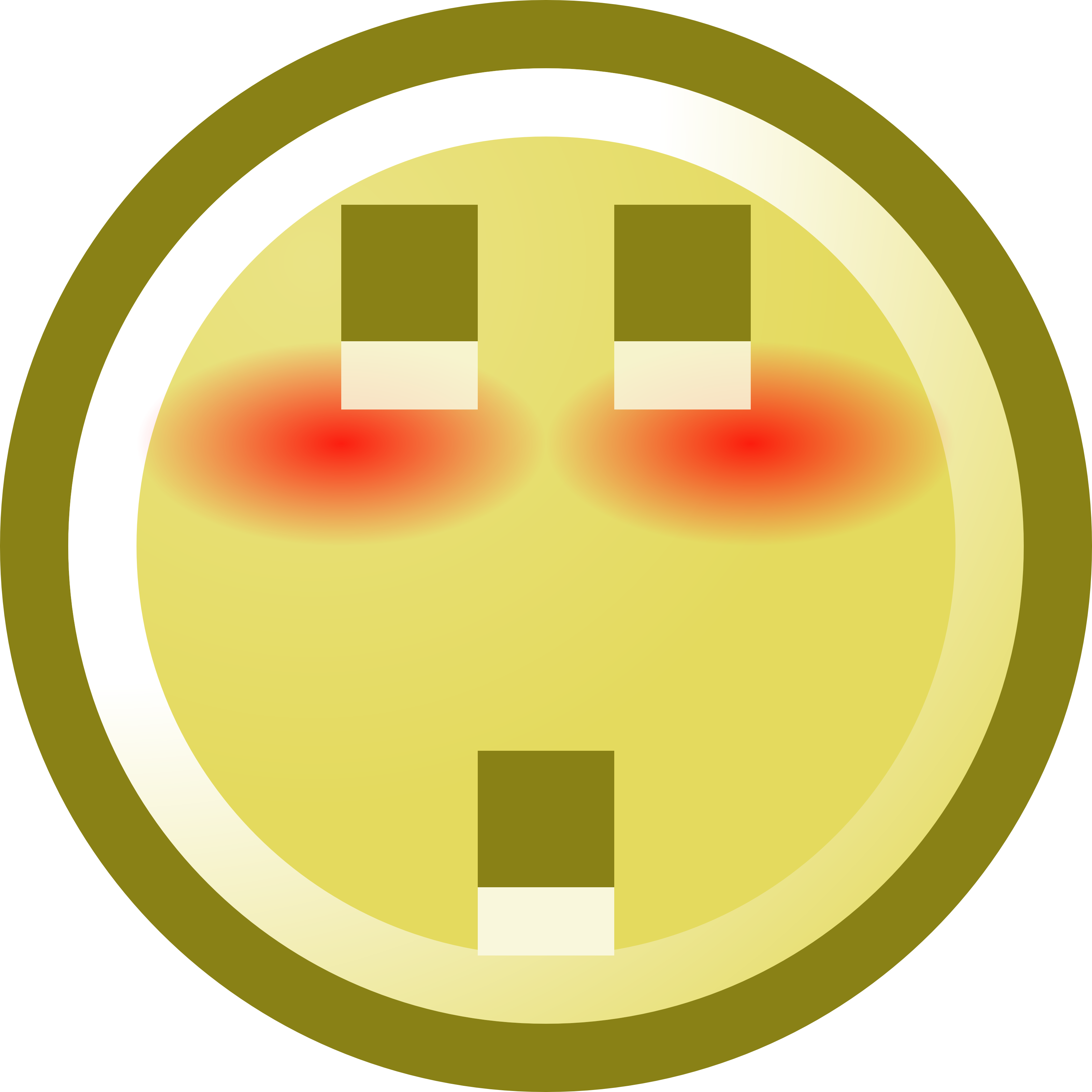 Free Blushing Smiley With Shocked Expression Clip Art - Portrait Of A Man (3200x3200)