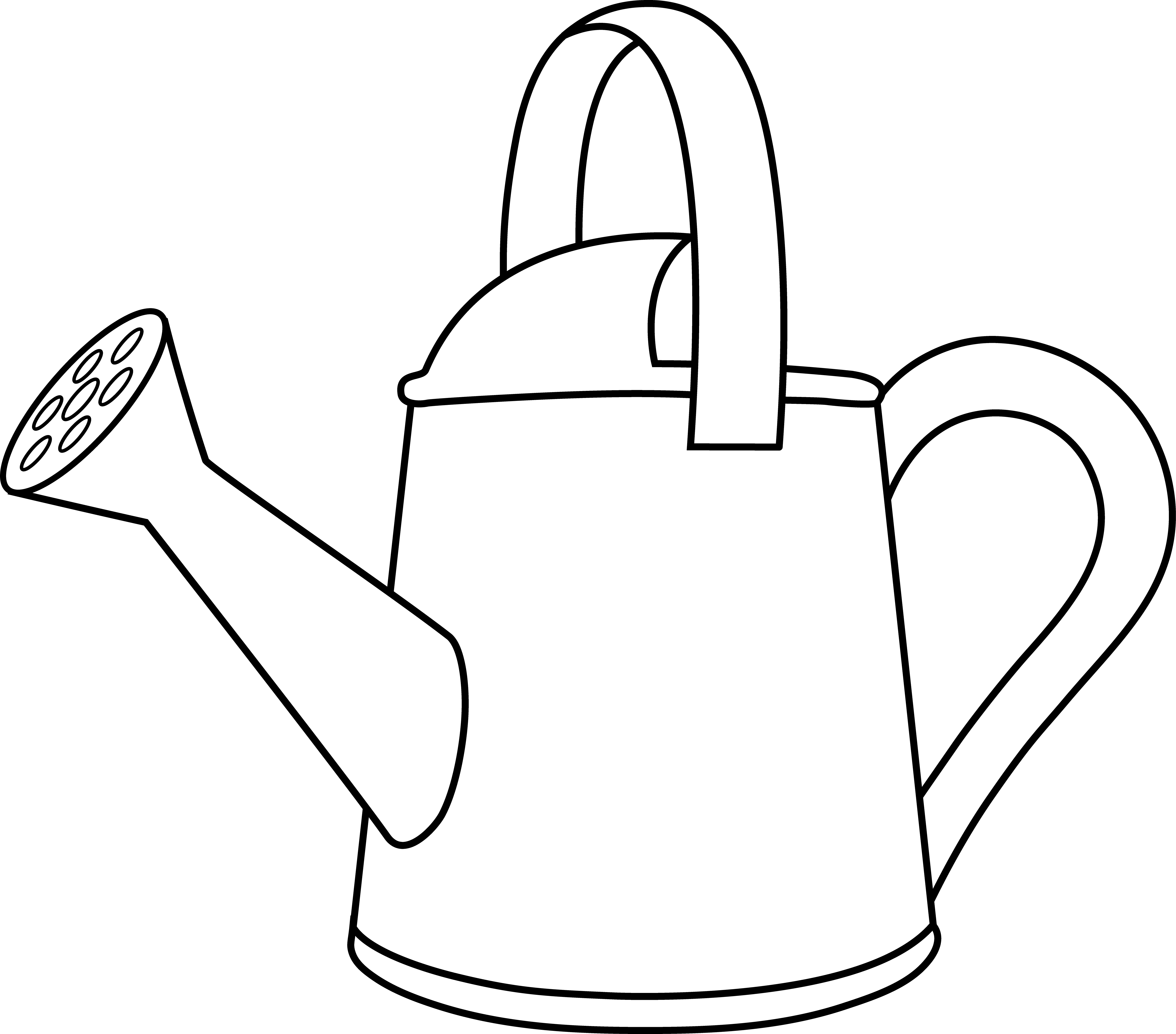 Watering Can Lineart To Color In - Watering Can Coloring Pages (5610x4934)