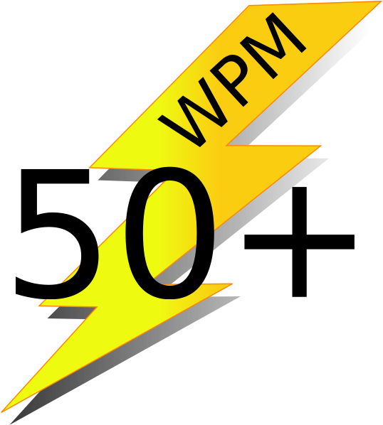 Fast Typing 50 Clip Art - Touch Typing (546x597)