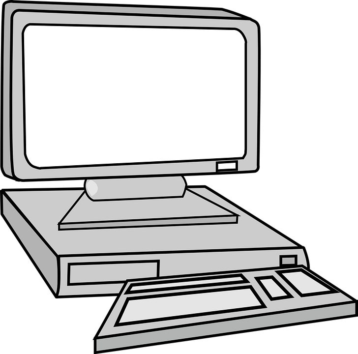 Clipart Black And White Computer (1920x1898)