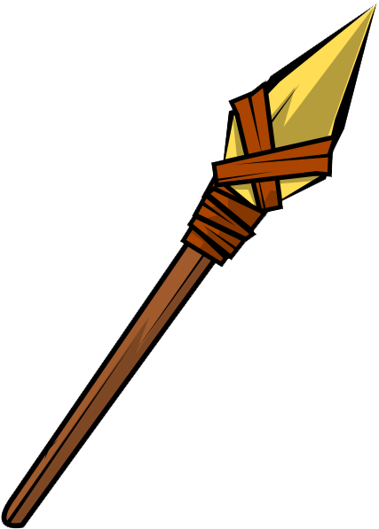 Free To Use Public Domain Weapons Clip Art - Lanza De La Prehistoria (480x640)