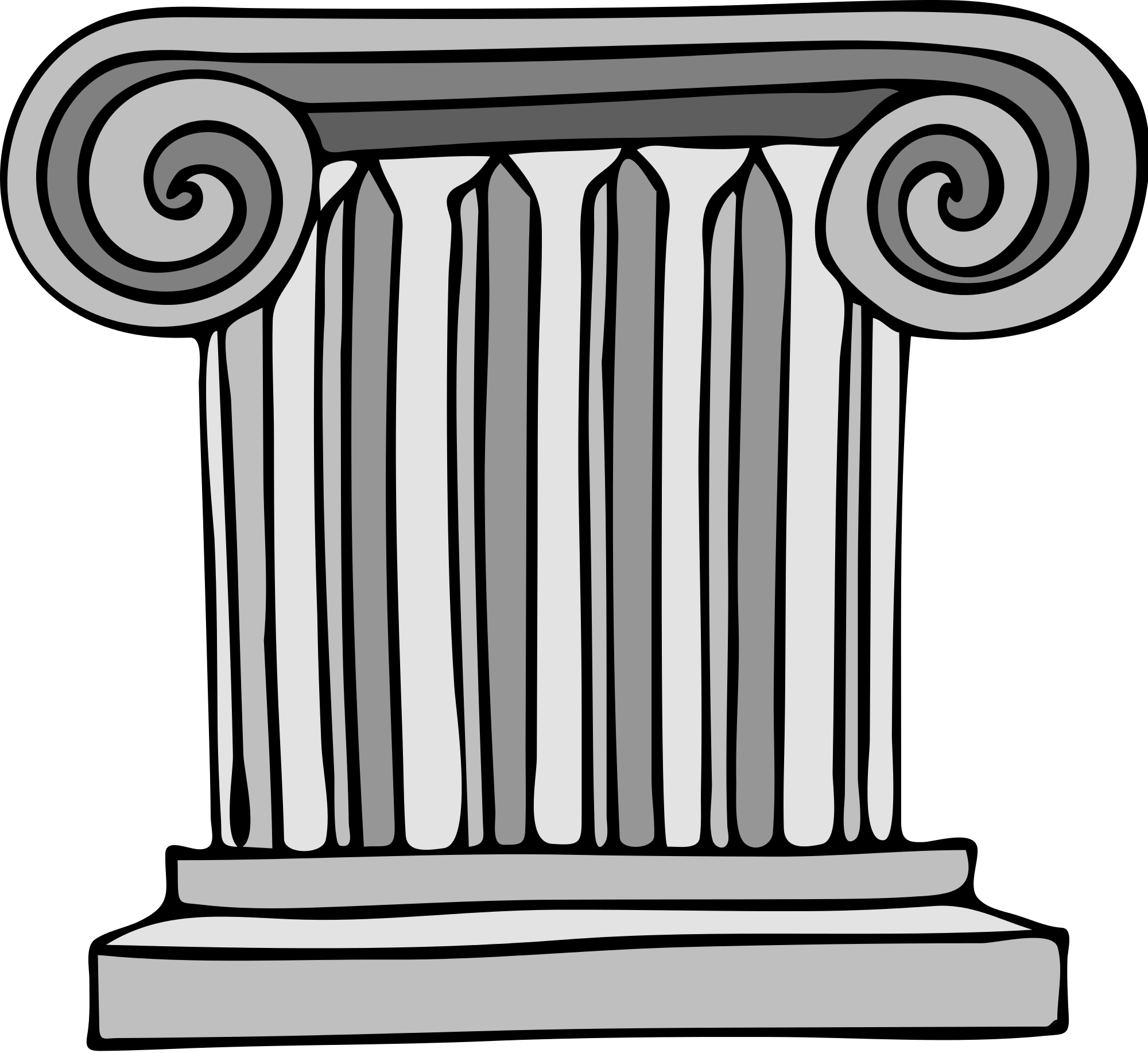 Greece Clipart Ancient Athens - Roman Columns Clip Art (2000x1834)