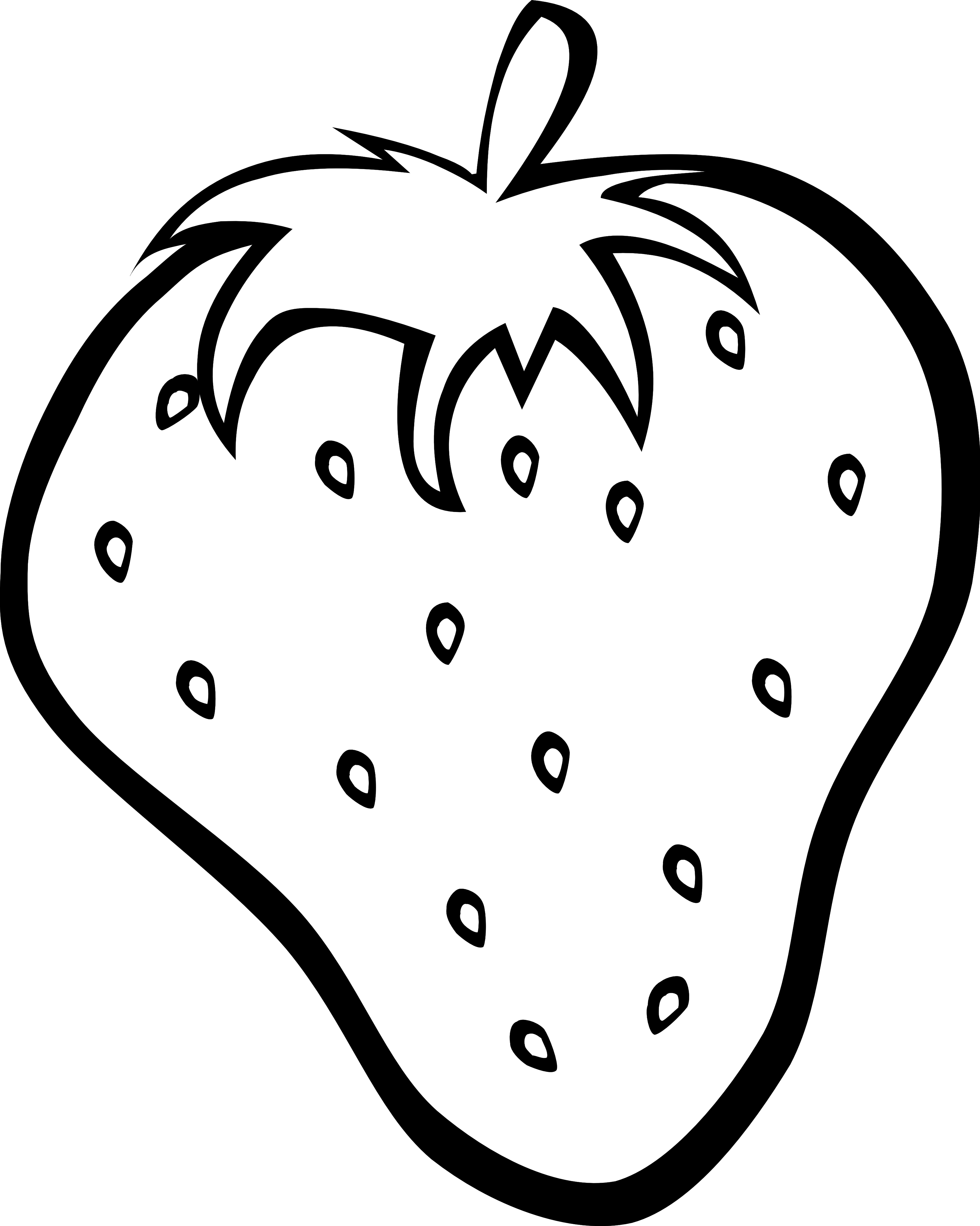 Fruit Drawings - Fruits Clipart Black And White (3333x4169)