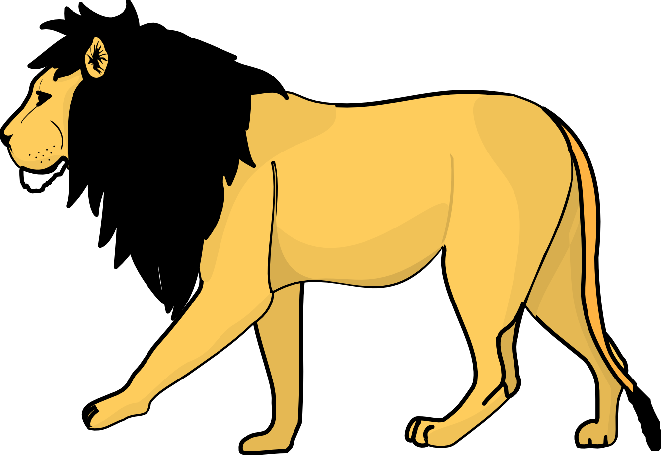 Lion Line Art Openclipart - Lion Png Clipart (1331x916)