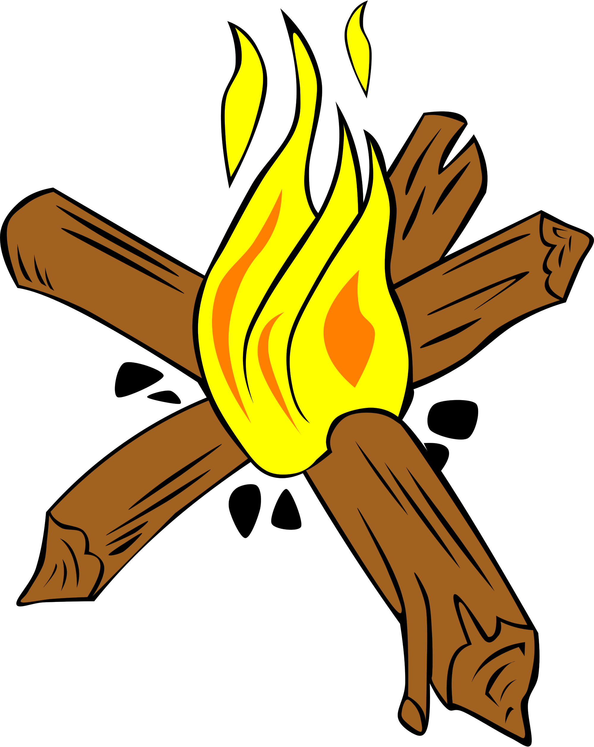 Campfire Camping Fire Making Clip Art - Build A Star Fire (2000x2513)